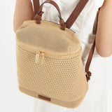 Summer Chic Woven Hollow-Out Backpack