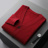 Wool Cardigan Male V-neck Thin Loose