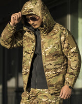 Herren-Baumwolljacke mit warmer und reflektierender Taktik im Winter