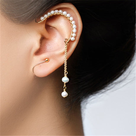 French Romantic Style Natural Freshwater Pearl Earrings - Dazpy