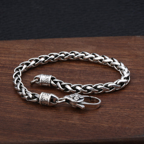 S925 Sterling Silver Six-character Shingen Bracelet - Dazpy