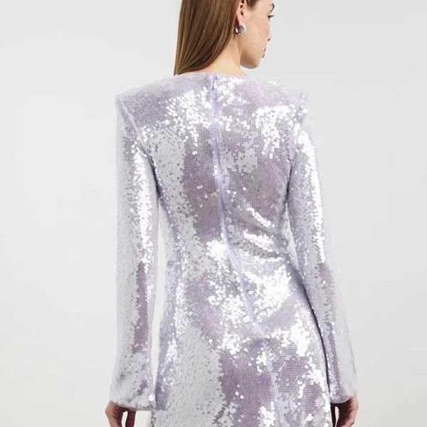 Glamorous Purple Sequin Mini Dress