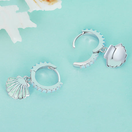 Shell Nano S925 Silver Earrings - Dazpy