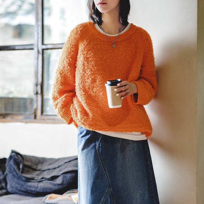 Vintage Orange Strickpullover