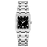 Grip Love Belt Diamond Waterproof Square Steel Band Quartz Women's Watch - Dazpy