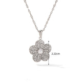 Edelstahl Retro Blumen Schmuck Set