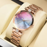 Fashion Symphony Face Waterproof Women's Watch Quartz Steel Band Student Women's Watch - Dazpy