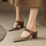 Chic Buckle Mules