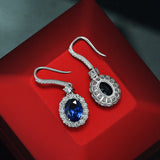 Royal Blue Earrings Classic Retro All Over - Dazpy