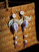 Original Lily Of The Valley Earrings Wrapped In Flowers - Dazpy