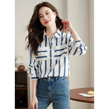 Women's Striped Chiffon Blouse