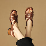 Sommerliche Sandalen mit quadratischer Zehenpartie und klobigem Absatz