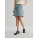 Chic High Waist Denim Skirt