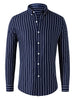 Men's Korean Style Striped Shirt Long Sleeve