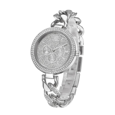 Trendy Diamond Hip Hop Cuban Chain Quartz Watch - Dazpy