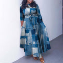 Vestido midi de poliéster de talle alto con detalle de lazo
