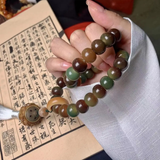 Bodhi Green Sandalwood Incense Bag Handheld Double Circle Bracelet - Dazpy