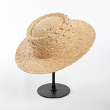 Elegante sombrero de sol de rafia hecho a mano