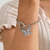 Pulsera de cadena con colgante de mariposa