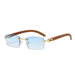 Randlose Sonnenbrille aus Holz