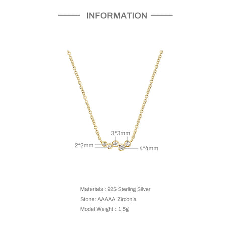 Single Row Diamond Collarbone Necklace - Dazpy