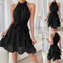 Women's Halter Ruffle Mini Dress