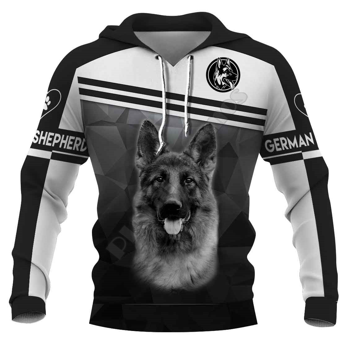 Sweatshirt mit Kapuze und Camouflage-Hund im 3D-Digitaldruck