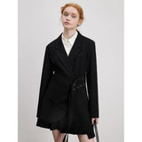 Chic Slim-Fit Adjustable Waist Blazer for Women - Elegant & Versatile