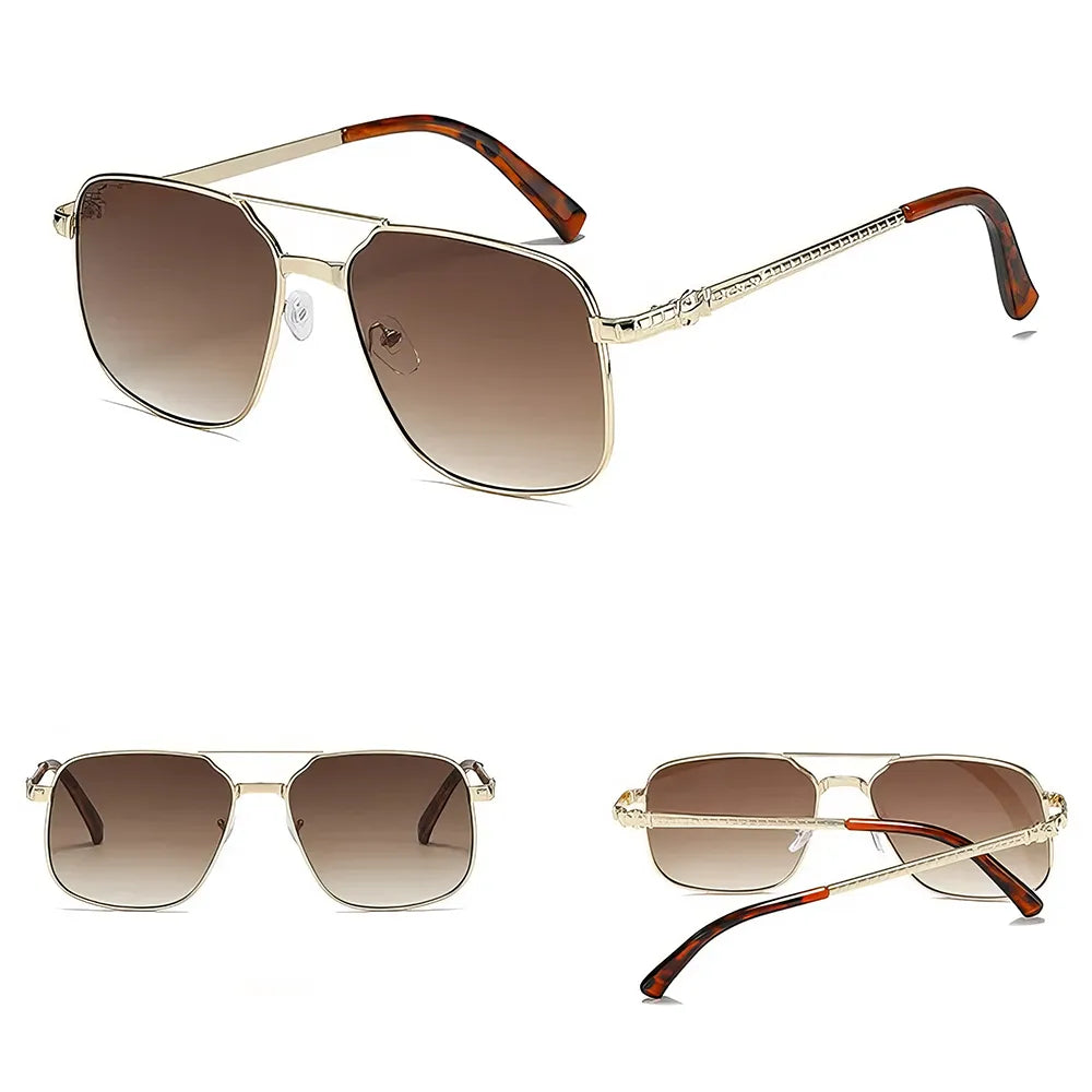 Metal Square Frame Sunglasses