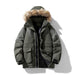 New Autumn And Winter Fur Collar Men's Thickened Coat