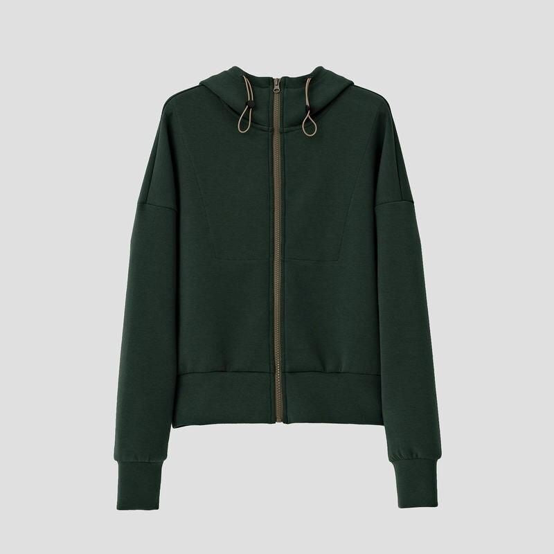 Kurzes Sweatshirt mit Kapuze und Kordelzug für Damen