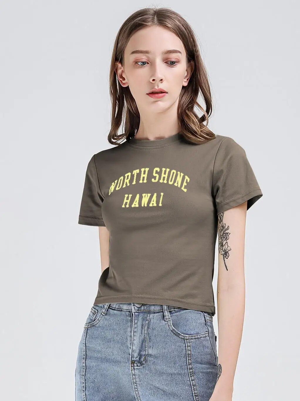 Camiseta ajustada con estampado de letras de High Street