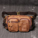 Men's Leather Large-capacity Frosted Cowhide Chest Bag - Dazpy