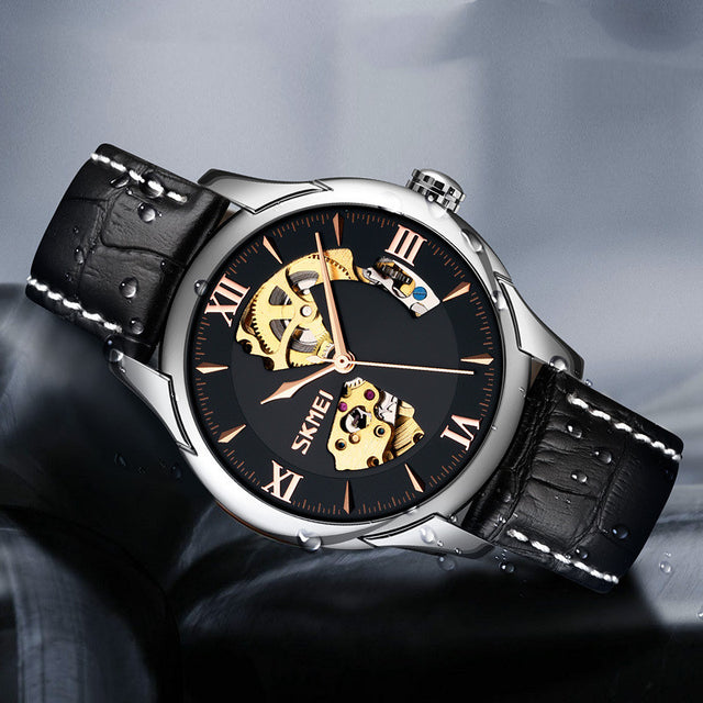 Waterproof Men's Automatic Skeleton Mechanical Watch - Dazpy