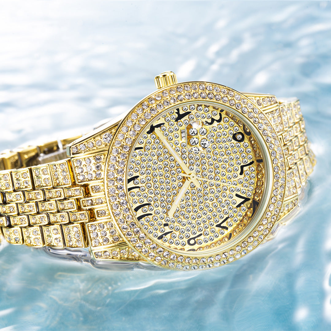 Full Diamond Arabic Full Sky Star Quartz Watch - Dazpy