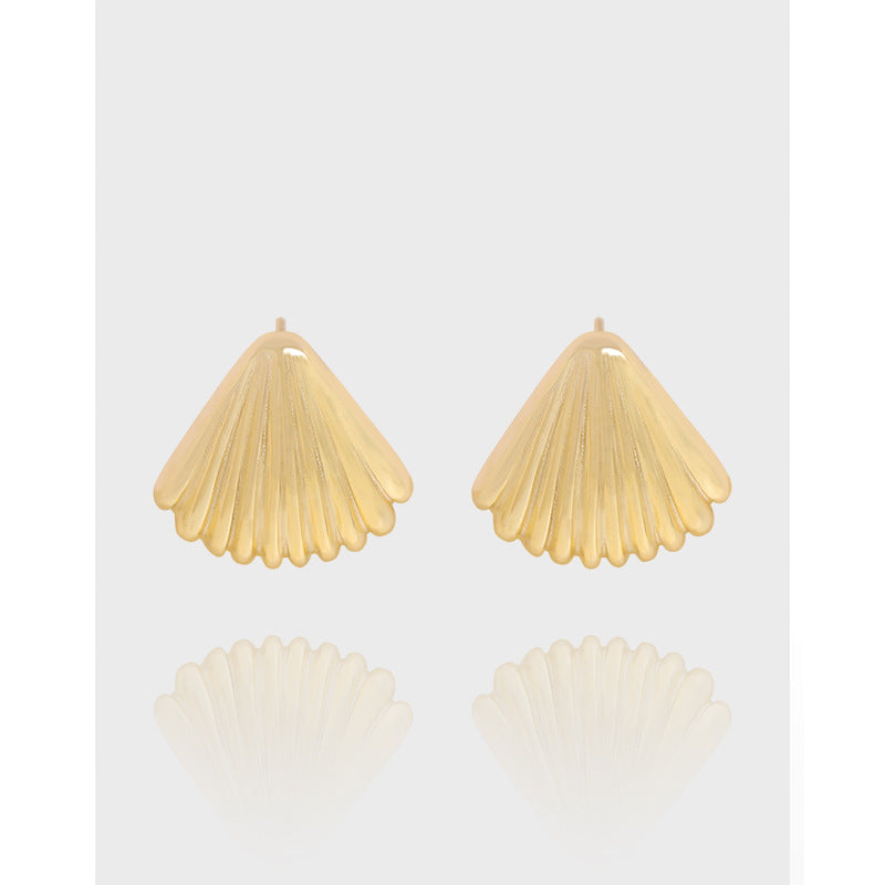 Perfect Shell Stud Stud Sterling Silver S925 Female - Dazpy