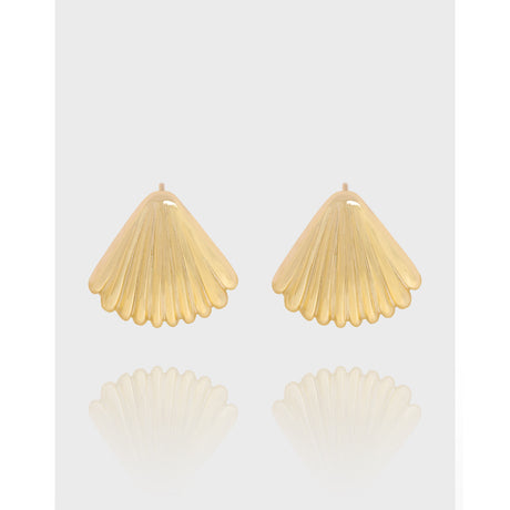 Perfect Shell Stud Stud Sterling Silver S925 Female - Dazpy