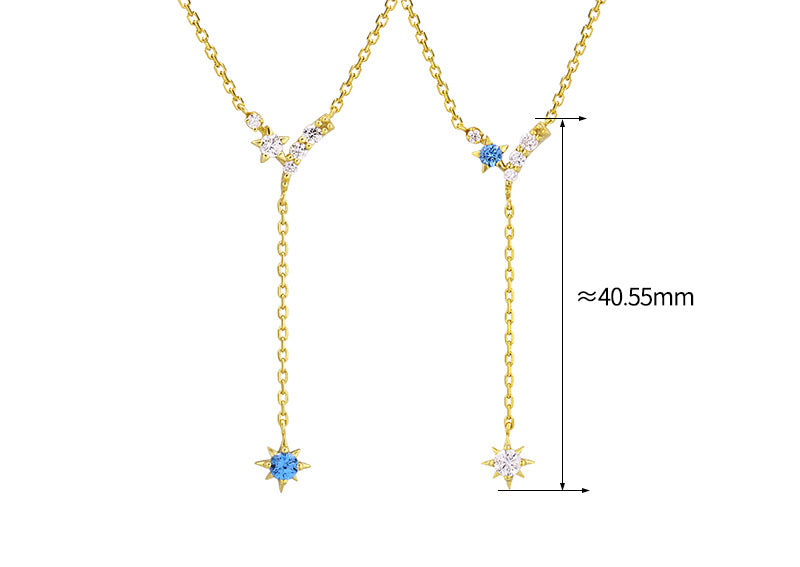 Five-pointed Star Y-shaped Tassel Necklace For Women - Dazpy