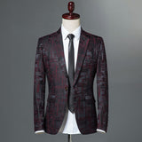 Slim Fit Business Casual Fashion Suit Men's Jacket