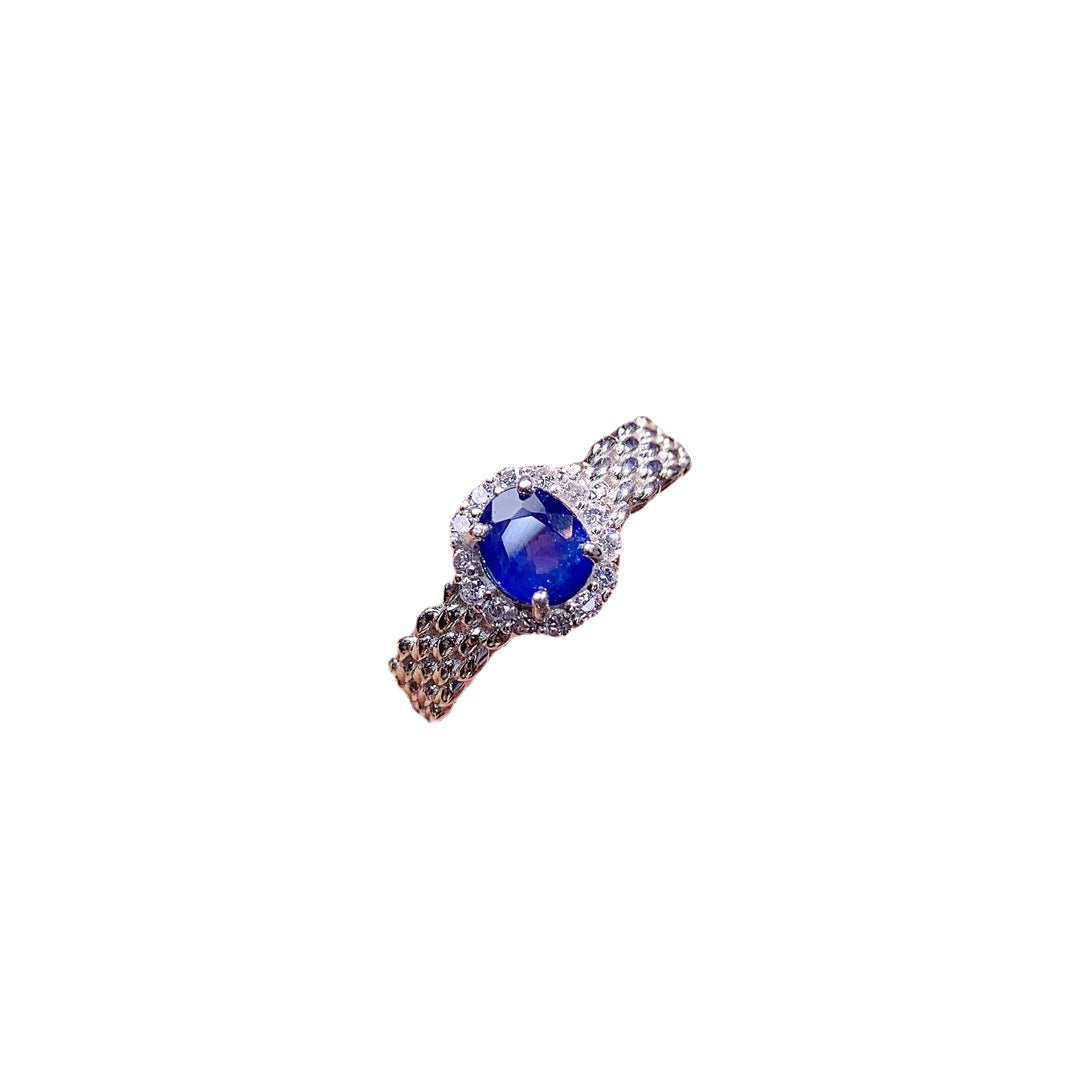 Jewelry Natural Sapphire Ring Silver - Dazpy