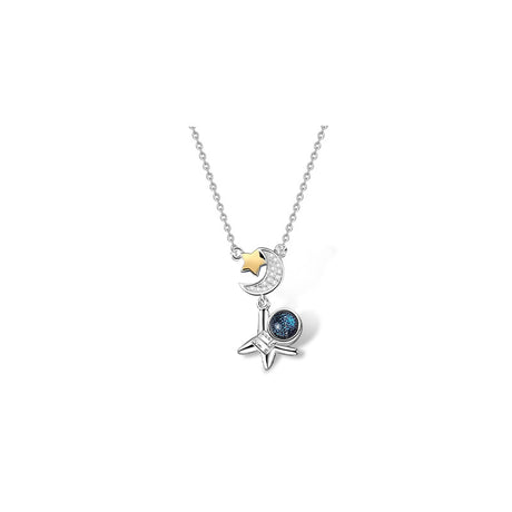 Astronaut Couple Necklace Sterling Silver Male And Female - Dazpy