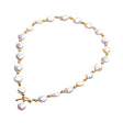 Shaped Baroque Freshwater Pearl 12-13mm Button Necklace - Dazpy