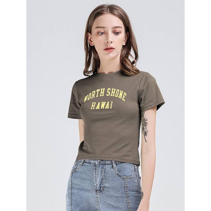 Schmal geschnittenes T-Shirt mit High Street-Buchstabendruck