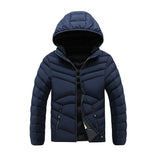 Men's Winter Rib Cotton-padded Coat Fleece-lined Long Sleeve