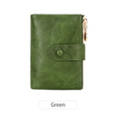 Cartera minimalista con cremallera de gran capacidad