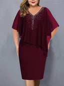 Women's Backless Swing Dress with Decorative Panels