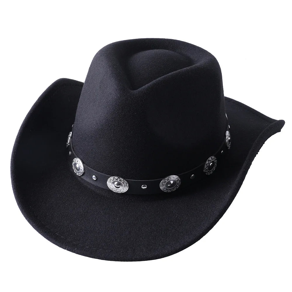 Verdickter Unisex-Cowboy-Fedora-Hut – Stilvolles Herbst- und Winter-Accessoire