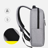 Mochila multifuncional impermeable para computadora de negocios con puerto de carga USB