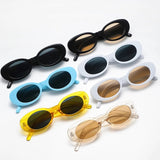 Luxury Small Oval Sunglasses - Vintage Style Gradient UV400 Eyewear