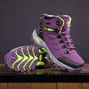 Women's Suede High-Top Lace-Up Outdoor Shoes